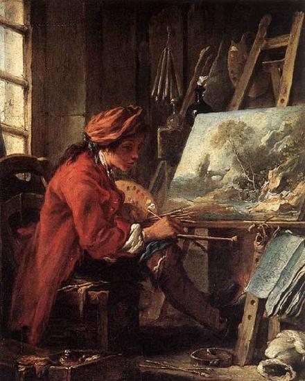 Francois Boucher Painter in his Studio China oil painting art